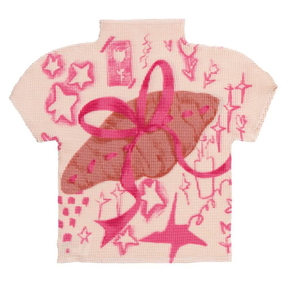 Y2K Sheer Mesh Bodycon Graphic Tee - Image 3